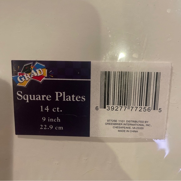 42~Congrats Grad! Graduation Party Paper Plates  3 X 14/pkg  9 in. Square - Picture 4 of 4